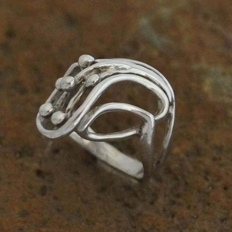 925 Sterling Silver Abstract Ring   Sweet Jewellery 